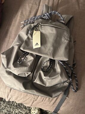 gray adidas backpack NWT